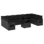 vidaXL 11-tlg. Garten-Sofagarnitur mit Kissen Schwarz Poly Rattan vidaXL 11-tlg. Garten-Sofagarnitur mit Kissen Schwarz Poly Rattan