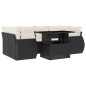 vidaXL 7-tlg. Garten-Sofagarnitur mit Kissen Schwarz Poly Rattan vidaXL 7-tlg. Garten-Sofagarnitur mit Kissen Schwarz Poly Rattan