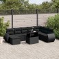 vidaXL 9-tlg. Garten-Sofagarnitur mit Kissen Schwarz Poly Rattan vidaXL 9-tlg. Garten-Sofagarnitur mit Kissen Schwarz Poly Rattan