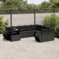 vidaXL 10-tlg. Garten-Sofagarnitur mit Kissen Schwarz Poly Rattan vidaXL 10-tlg. Garten-Sofagarnitur mit Kissen Schwarz Poly Rattan