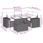 vidaXL 5-tlg. Garten-Sofagarnitur mit Kissen Schwarz Poly Rattan vidaXL 5-tlg. Garten-Sofagarnitur mit Kissen Schwarz Poly Rattan