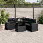 vidaXL 6-tlg. Garten-Sofagarnitur mit Kissen Schwarz Poly Rattan vidaXL 6-tlg. Garten-Sofagarnitur mit Kissen Schwarz Poly Rattan