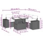 vidaXL 6-tlg. Garten-Sofagarnitur mit Kissen Schwarz Poly Rattan vidaXL 6-tlg. Garten-Sofagarnitur mit Kissen Schwarz Poly Rattan