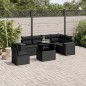 vidaXL 7-tlg. Garten-Sofagarnitur mit Kissen Schwarz Poly Rattan vidaXL 7-tlg. Garten-Sofagarnitur mit Kissen Schwarz Poly Rattan