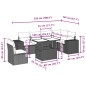 vidaXL 7-tlg. Garten-Sofagarnitur mit Kissen Schwarz Poly Rattan vidaXL 7-tlg. Garten-Sofagarnitur mit Kissen Schwarz Poly Rattan
