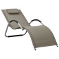 vidaXL Sonnenliegen Textilene 2 Stk. Taupe und Grau vidaXL Sonnenliegen Textilene 2 Stk. Taupe und Grau
