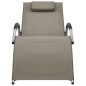 vidaXL Sonnenliegen Textilene 2 Stk. Taupe und Grau vidaXL Sonnenliegen Textilene 2 Stk. Taupe und Grau