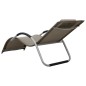 vidaXL Sonnenliegen Textilene 2 Stk. Taupe und Grau vidaXL Sonnenliegen Textilene 2 Stk. Taupe und Grau