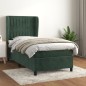 vidaXL Boxspringbett mit Matratze Dunkelgrün 80x200 cm Samt vidaXL Boxspringbett mit Matratze Dunkelgrün 80x200 cm Samt