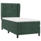 vidaXL Boxspringbett mit Matratze Dunkelgrün 80x200 cm Samt vidaXL Boxspringbett mit Matratze Dunkelgrün 80x200 cm Samt