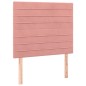 vidaXL Boxspringbett mit Matratze Rosa 80x200 cm Samt vidaXL Boxspringbett mit Matratze Rosa 80x200 cm Samt