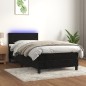 vidaXL Boxspringbett mit Matratze & LED Schwarz 100x200 cm Samt vidaXL Boxspringbett mit Matratze & LED Schwarz 100x200 cm Samt