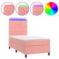 vidaXL Boxspringbett mit Matratze & LED Rosa 80x200 cm Samt vidaXL Boxspringbett mit Matratze & LED Rosa 80x200 cm Samt