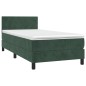 vidaXL Boxspringbett mit Matratze Dunkelgrün 80x200 cm Samt vidaXL Boxspringbett mit Matratze Dunkelgrün 80x200 cm Samt