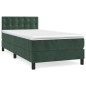 vidaXL Boxspringbett mit Matratze Dunkelgrün 80x200 cm Samt vidaXL Boxspringbett mit Matratze Dunkelgrün 80x200 cm Samt