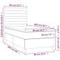 vidaXL Boxspringbett mit Matratze Dunkelgrün 80x200 cm Samt vidaXL Boxspringbett mit Matratze Dunkelgrün 80x200 cm Samt