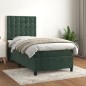 vidaXL Boxspringbett mit Matratze Dunkelgrün 80x200 cm Samt vidaXL Boxspringbett mit Matratze Dunkelgrün 80x200 cm Samt
