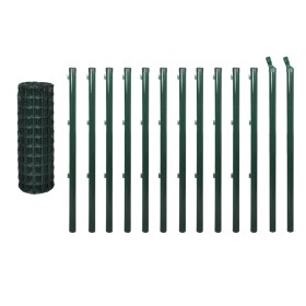 vidaXL Eurozaun Stahl 25 x 1,5 m Grün