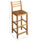 vidaXL Bartisch und Stuhl-Set 7-tlg. Akazienholz Massiv vidaXL Bartisch und Stuhl-Set 7-tlg. Akazienholz Massiv