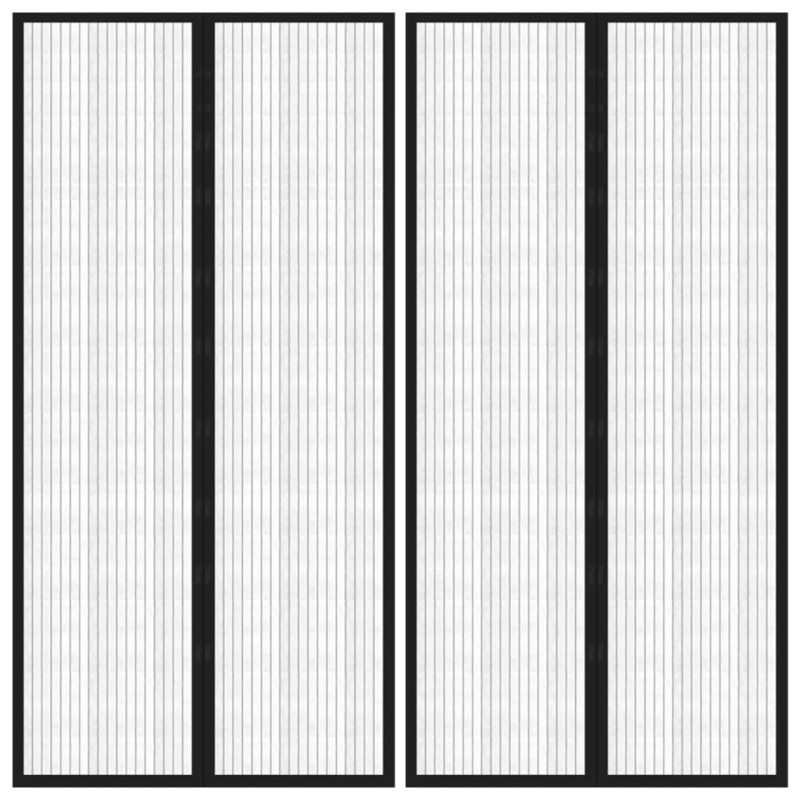 vidaXL Fliegengitter-Türvorhänge 2 Stk. Magnet Schwarz 220x100 cm vidaXL Fliegengitter-Türvorhänge 2 Stk. Magnet Schwarz 220x100 cm