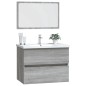 vidaXL 2-tlg. Badmöbel-Set Grau Sonoma Holzwerkstoff vidaXL 2-tlg. Badmöbel-Set Grau Sonoma Holzwerkstoff