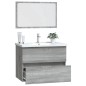 vidaXL 2-tlg. Badmöbel-Set Grau Sonoma Holzwerkstoff vidaXL 2-tlg. Badmöbel-Set Grau Sonoma Holzwerkstoff