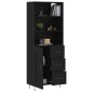 Highboard Schwarz 69,5x34x180 cm Holzwerkstoff Highboard Schwarz 69,5x34x180 cm Holzwerkstoff