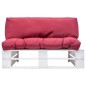 vidaXL Outdoor-Sofa Paletten mit Kissen in Rot Kiefernholz vidaXL Outdoor-Sofa Paletten mit Kissen in Rot Kiefernholz