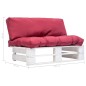 vidaXL Outdoor-Sofa Paletten mit Kissen in Rot Kiefernholz vidaXL Outdoor-Sofa Paletten mit Kissen in Rot Kiefernholz
