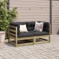 vidaXL 2-tlg. Garten-Sofagarnitur mit Kissen Kiefernholz Imprägniert vidaXL 2-tlg. Garten-Sofagarnitur mit Kissen Kiefernholz Imprägniert