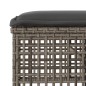 vidaXL 4-tlg. Garten-Sofagarnitur mit Kissen Grau Poly Rattan Glas vidaXL 4-tlg. Garten-Sofagarnitur mit Kissen Grau Poly Rattan Glas