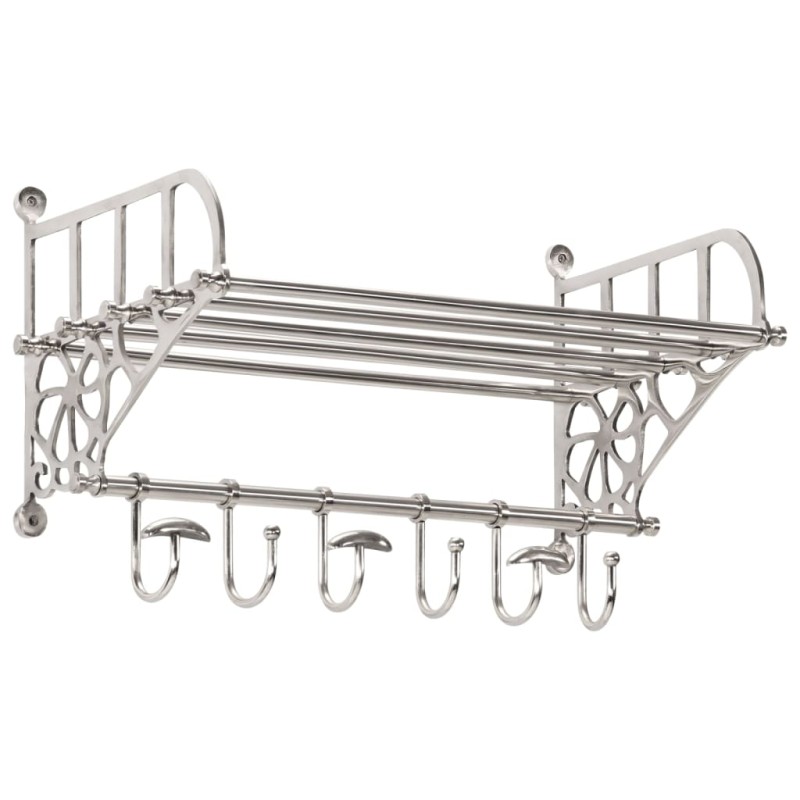 vidaXL Wandgarderobe mit Kleiderhaken Aluminium vidaXL Wandgarderobe mit Kleiderhaken Aluminium