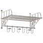 vidaXL Wandgarderobe mit Kleiderhaken Aluminium vidaXL Wandgarderobe mit Kleiderhaken Aluminium