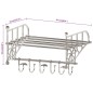 vidaXL Wandgarderobe mit Kleiderhaken Aluminium vidaXL Wandgarderobe mit Kleiderhaken Aluminium