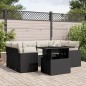 vidaXL 7-tlg. Garten-Sofagarnitur mit Kissen Schwarz Poly Rattan vidaXL 7-tlg. Garten-Sofagarnitur mit Kissen Schwarz Poly Rattan