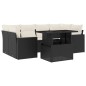 vidaXL 7-tlg. Garten-Sofagarnitur mit Kissen Schwarz Poly Rattan vidaXL 7-tlg. Garten-Sofagarnitur mit Kissen Schwarz Poly Rattan