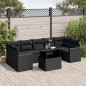 vidaXL 8-tlg. Garten-Sofagarnitur mit Kissen Schwarz Poly Rattan vidaXL 8-tlg. Garten-Sofagarnitur mit Kissen Schwarz Poly Rattan