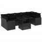 vidaXL 8-tlg. Garten-Sofagarnitur mit Kissen Schwarz Poly Rattan vidaXL 8-tlg. Garten-Sofagarnitur mit Kissen Schwarz Poly Rattan