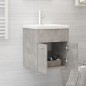Waschbeckenunterschrank Einbaubecken Betongrau Holzwerkstoff Waschbeckenunterschrank Einbaubecken Betongrau Holzwerkstoff
