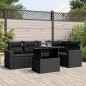 vidaXL 6-tlg. Garten-Sofagarnitur mit Kissen Schwarz Poly Rattan vidaXL 6-tlg. Garten-Sofagarnitur mit Kissen Schwarz Poly Rattan