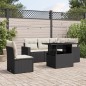 vidaXL 6-tlg. Garten-Sofagarnitur mit Kissen Schwarz Poly Rattan vidaXL 6-tlg. Garten-Sofagarnitur mit Kissen Schwarz Poly Rattan