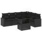 vidaXL 7-tlg. Garten-Sofagarnitur mit Kissen Schwarz Poly Rattan vidaXL 7-tlg. Garten-Sofagarnitur mit Kissen Schwarz Poly Rattan