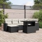 vidaXL 7-tlg. Garten-Sofagarnitur mit Kissen Schwarz Poly Rattan vidaXL 7-tlg. Garten-Sofagarnitur mit Kissen Schwarz Poly Rattan