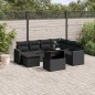 vidaXL 8-tlg. Garten-Sofagarnitur mit Kissen Schwarz Poly Rattan vidaXL 8-tlg. Garten-Sofagarnitur mit Kissen Schwarz Poly Rattan