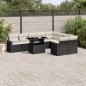 vidaXL 10-tlg. Garten-Sofagarnitur mit Kissen Schwarz Poly Rattan vidaXL 10-tlg. Garten-Sofagarnitur mit Kissen Schwarz Poly Rattan