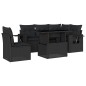 vidaXL 6-tlg. Garten-Sofagarnitur mit Kissen Schwarz Poly Rattan vidaXL 6-tlg. Garten-Sofagarnitur mit Kissen Schwarz Poly Rattan
