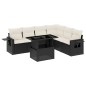 vidaXL 7-tlg. Garten-Sofagarnitur mit Kissen Schwarz Poly Rattan vidaXL 7-tlg. Garten-Sofagarnitur mit Kissen Schwarz Poly Rattan