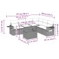 vidaXL 7-tlg. Garten-Sofagarnitur mit Kissen Schwarz Poly Rattan vidaXL 7-tlg. Garten-Sofagarnitur mit Kissen Schwarz Poly Rattan