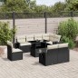 vidaXL 9-tlg. Garten-Sofagarnitur mit Kissen Schwarz Poly Rattan vidaXL 9-tlg. Garten-Sofagarnitur mit Kissen Schwarz Poly Rattan