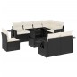 vidaXL 9-tlg. Garten-Sofagarnitur mit Kissen Schwarz Poly Rattan vidaXL 9-tlg. Garten-Sofagarnitur mit Kissen Schwarz Poly Rattan